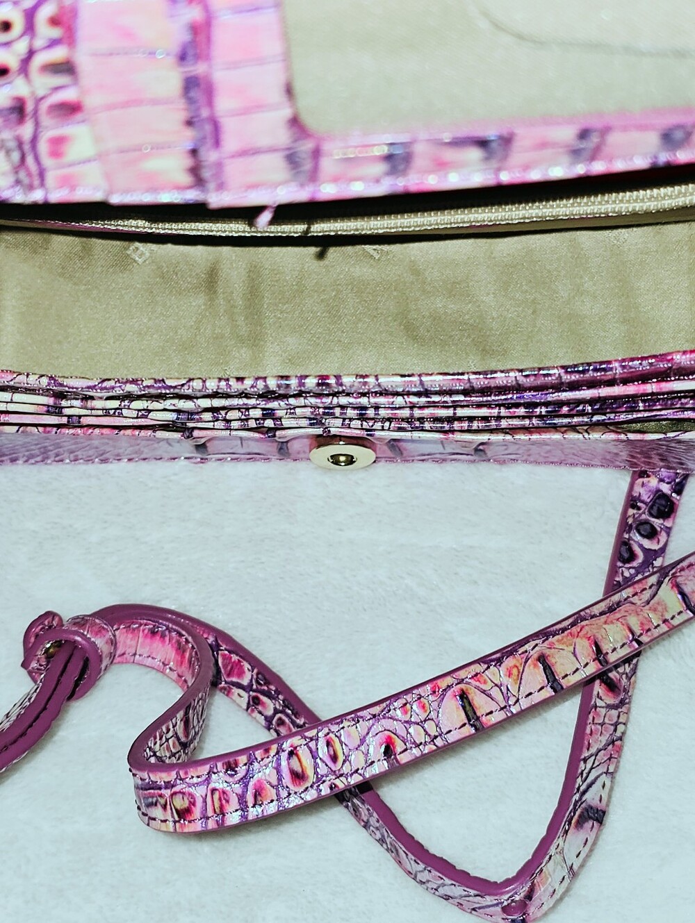 NWT Brahmin PURPLE IRIS Minuette - Picture 9 of 14